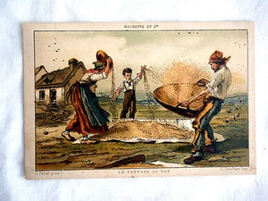 Chromo Librairie Hachette (Agriculture) Le Vannage au Van - Picture 1 of 2
