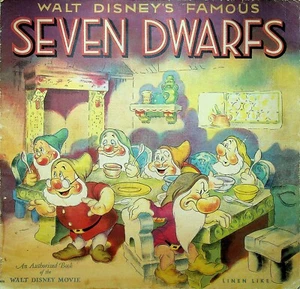 Libro de lino de película autorizado de Walt Disney's Famous Seven Dwarfs como 1938  - Imagen 1 de 4