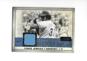 2008 Sp Legendary Cuts Legendary Memorabilia Fergie Jenkins Texas Rangers MLB