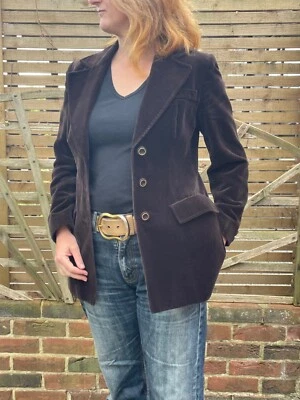 Chaqueta de terciopelo marrón chocolate vintage años 70 Simpsons Piccadilly London 8 Foto 1 de 4