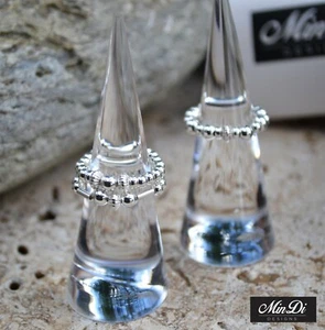 Anillos elásticos apilables de plata esterlina - Imagen 1 de 24