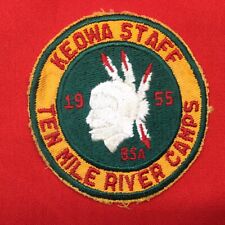 Boy Scout TMR 1955 Keowa Staff Ten Mile River Camps Patch GNYC Greater New York