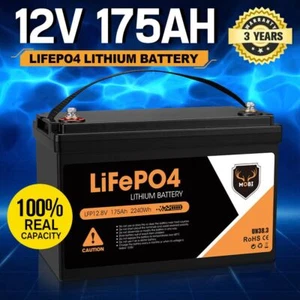 Mobi 175Ah 12V Lithium Iron Battery LiFePO4 Deep Cycle Battery RV 4WD Solar - Picture 1 of 6