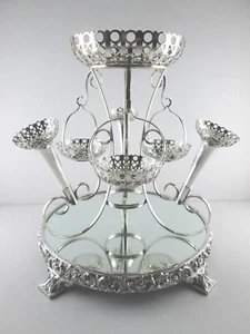 Vintage Silverplate Epergne Centerpiece Plateau - Picture 1 of 12
