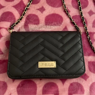 Bebe Black Wallet Clutch Chain Strap Bag   - Image 1 of 4