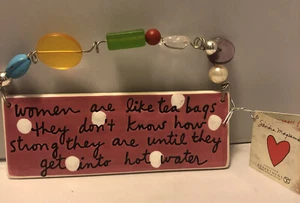 Department 56 Sandra Magsamen hanging Plaque Message from The heart -Tea- - Picture 1 of 4