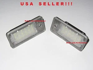 LED License Plate Lights For Audi A3 S3 A4 S4 RS4 (B6, B7) A6 A8 Q7 RS6 Audi NEW - Picture 1 of 7
