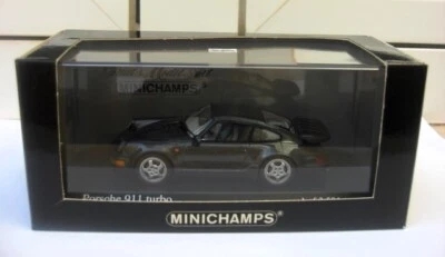 Porsche 911 Turbo 1990 black Minichamps 430069109 MIB 1:43 914 928 930 944 968 - Immagine 1 di 4