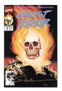 GHOST RIDER 18 (NM 9.4) 1991 SIGNED by COVER ARTIST NELSON FARO DECASTRO w/COA * - Picture 1 of 3
