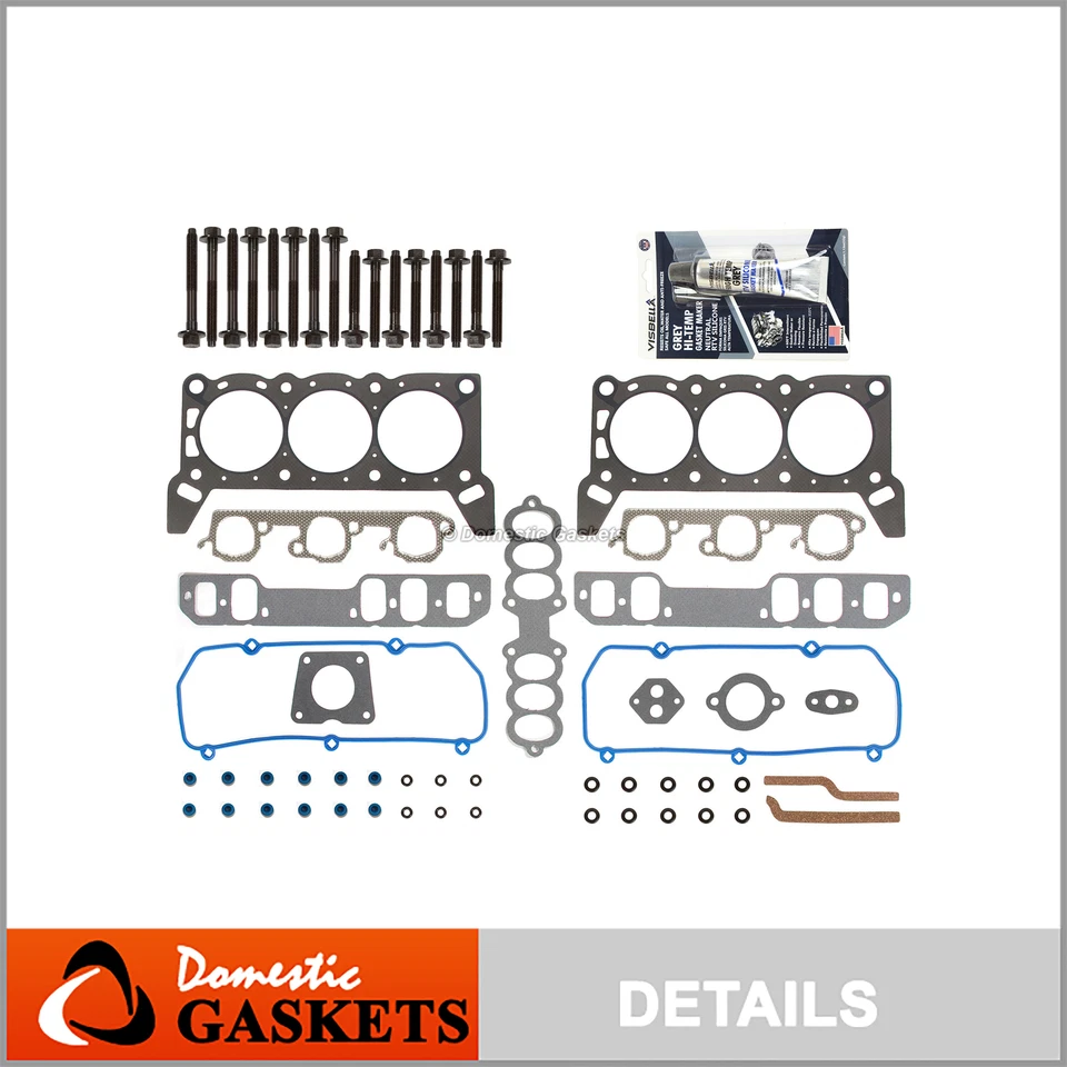 Head Gasket Set Bolts Fits 94-95 Ford Thunderbird Mercury Cougar 3.8L VIN 4 - Image 1 of 4
