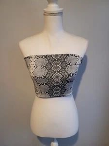Snakeskin Bandau Top Size 8/10 Berska Stretchy Womens - Picture 1 of 5