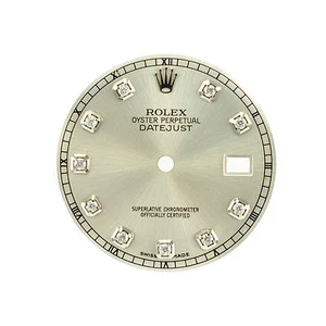 Rolex Oyster Perpetual Datejust 27mm Silber Custom Diamond Dial - Bild 1 von 1