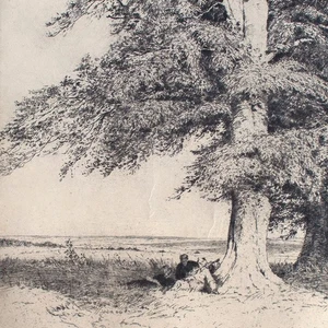 Hermann Kätelhön Impressionismus Kleiner Sommertag Liebespaar Radierung 1915 - Bild 1 von 5