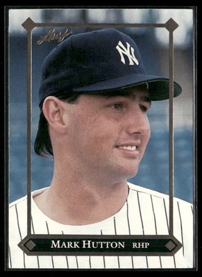 1992 Leaf #BC-6 Mark Hutton Gold Rookies New York Yankees - Image 1 of 2