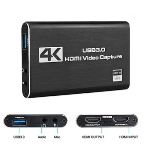 USB 3.0 HDMI Video Capture Card 4K 1080P 60fps Record For Game Live Streaming - Afbeelding 1 van 6