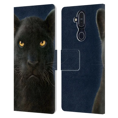OFFICIAL VINCENT HIE FELIDAE LEATHER BOOK WALLET CASE FOR MICROSOFT NOKIA PHONES - Image 1 of 4