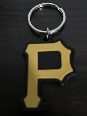 Pittsburgh Pirates Keychain Official Team Logo MLB Baseball 2019 Rubber Key Ring - Image 1 of 2