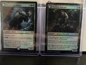 Ulvenwald Oddity Foil & Wolfkin Outcast Foil Innistrad: Crimson Vow MTG - Picture 1 of 7