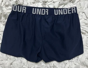 Under Armour Damen marineblau lockere Passform sportlich Wärmeausrüstung Shorts Größe M - Bild 1 von 4
