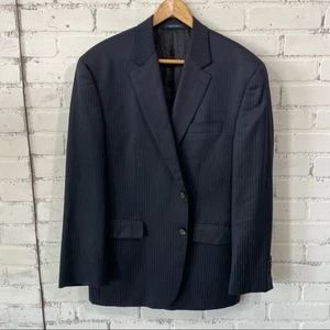 Ralph Lauren RRL Blue Pin Stripe Suit Jacket 42R Wool Blazer Sports Coat - Picture 1 of 8