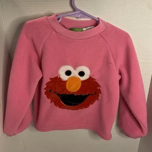 Sesame Street Elmo Pink Fleece Pullover Sweatshirt Toddler Size 4T - Picture 1 of 4