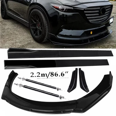 Front Bumper Lip Spoiler Body Kit Rear Lip Glossy Black For Mazda CX-7 CX-9 Foto 1 de 4