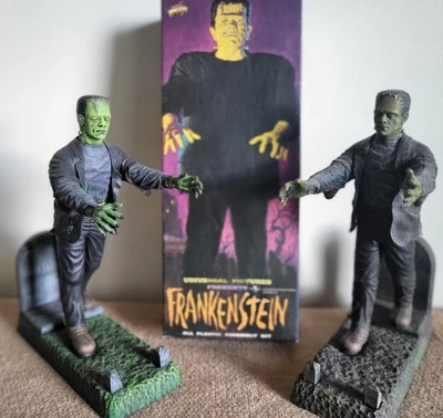 Two VTG. 1961 AURORA FRANKENSTEIN UNIVERSAL MONSTER MODEL- Built &  PRO Painted - Image 1 of 4