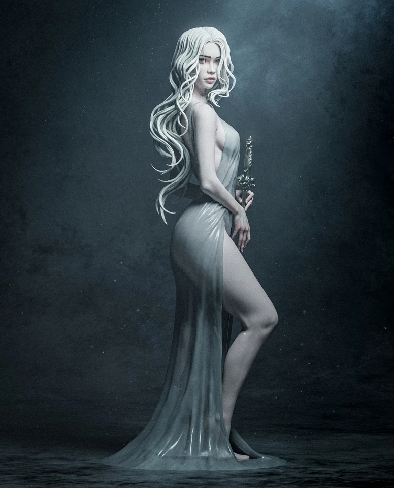 Lady of the Lake modello in resina stampa 3d kit da assemblare e dipingere - Immagine 1 di 4