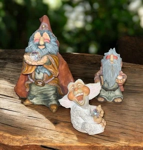 World of Krystonia Lot of 3 Turfen Rueggan Poffles Figurines  England 3-6” Tall - Picture 1 of 9
