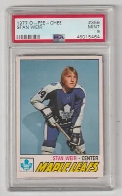 1977 O-Pee-Chee #356 Stan Weir PSA 9 - Image 1 of 2