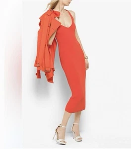 Michael Kors Pulloverkleid gerippt orange/koralle GR.M - Bild 1 von 5