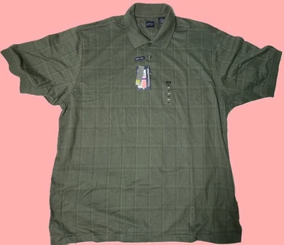 Camisa polo masculina Arrow Premium verde grande e alta tamanho 2XLT NOVA COM ETIQUETAS - Imagem 1 de 4