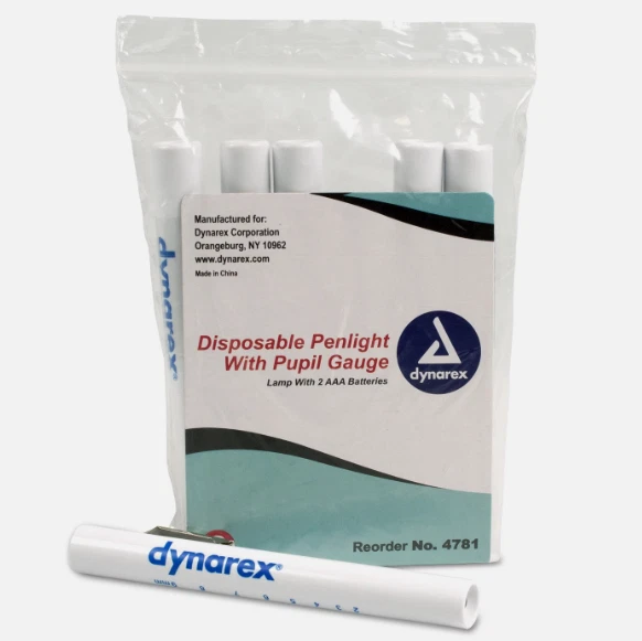 Disposable Medical Diagnostic Penlights with Pupil Gauge White Light Pens 4781 & - Image 1 of 1