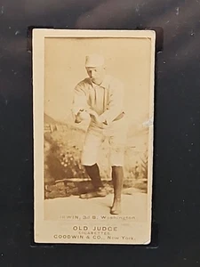 1887 OLD JUDGE JOHN IRWIN N172 SGC VGEX 4 VG BASEBALL WASHINGTON NATIONALS - Picture 1 of 3