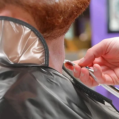 Haarschnitt Umhang Haarschneide Kragen Wasserdicht Friseurumhang PVC - Bild 1 von 4