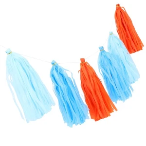 5 Set Ghirlanda Nappa Carta Colorata Striscione Frange da Appendere Decorazioni per Festa - Foto 1 di 16