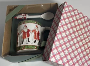 Hallmark Nature's Sketchbook 3D Christmas Mug 16 oz Matching Spoon M Bastin - Picture 1 of 6