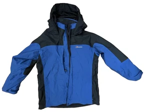 Berghaus Men’s Gore-Tex XCR Vintage Hooded Jacket Size L Blue/Black - Picture 1 of 18