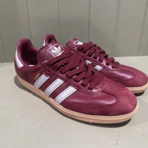 Nuove Adidas Samba OG 'Burgundy Gum' JH8700 taglia 8,5 senza scatola - Foto 1 di 11