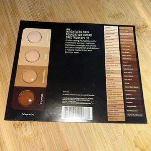 Bobbi Brown Weightless Skin Foundation Broad Spectrum SPF 15.Sample Card 4 Shade - Picture 1 of 3