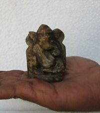 Old Vintage Hindu Collectible Handicraft Terracotta God Ganesha Statue