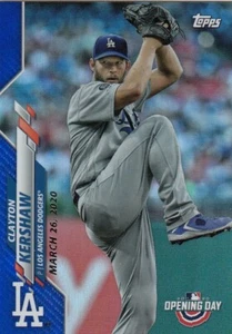 2020 Topps Eröffnungstag CLAYTON KERSHAW Blue Foil #132 Dodgers Menge verfügbar - Bild 1 von 1