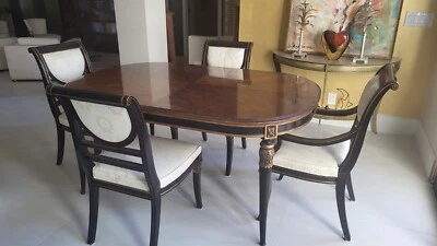 Gogeous Dining Table 6 Chairs 2 Leaves Seats 4 to 10  from New Orleans - Image 1 of 4
