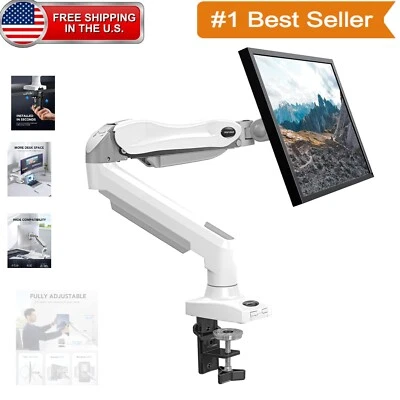 Ergonomic Gas Spring Monitor Arm for 13-32 Inch Screens, C-Clamp/Grommet Mount - Image 1 of 4