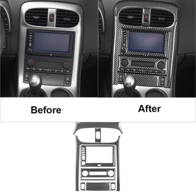 Cubierta interior de consola central de vinilo de fibra de carbono para Chevrolet Corvette C6 Foto 1 de 4