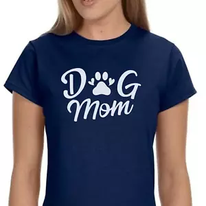 DOG MOM Personalizables Mujeres Camisetas Amante de las Mascotas Mujeres Tops Mujeres Camisetas con LOGOTIPO - Imagen 1 de 1