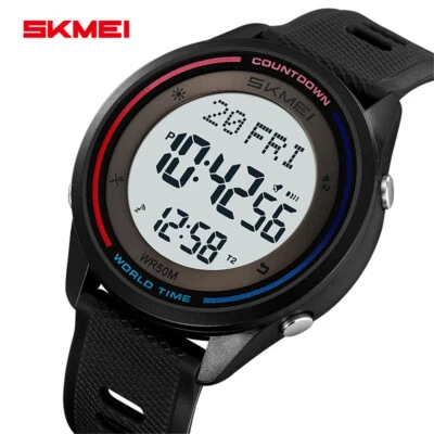 SKMEI Reloj Digital Hombre LED Reloj Pulsera Electrónico Militar Verde Niño Reloj Deportivo Foto 1 de 4