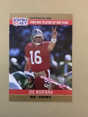 RARE Joe Montana 1990 Pro Set #2 MISPRINT ERROR NFL CARD - Image 1 of 4