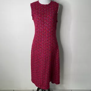 ST. John Women's Red Pink Sleeveless Shift Knit Dress Size 6 - Picture 1 of 8
