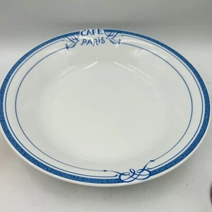 Bernardaud Cafe Paris Schüssel 9,5" blau & weiß Servieren Gemüse große Pasta Schüssel - Bild 1 von 8